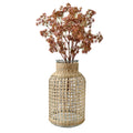Los Cabos Rattan Glass Vase, Large (12.5in)