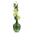 Green Glass Bottle Vase (12in)