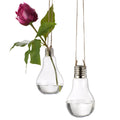 Hanging Glass Lightbulb Vase With Jute Cord (6.25in)