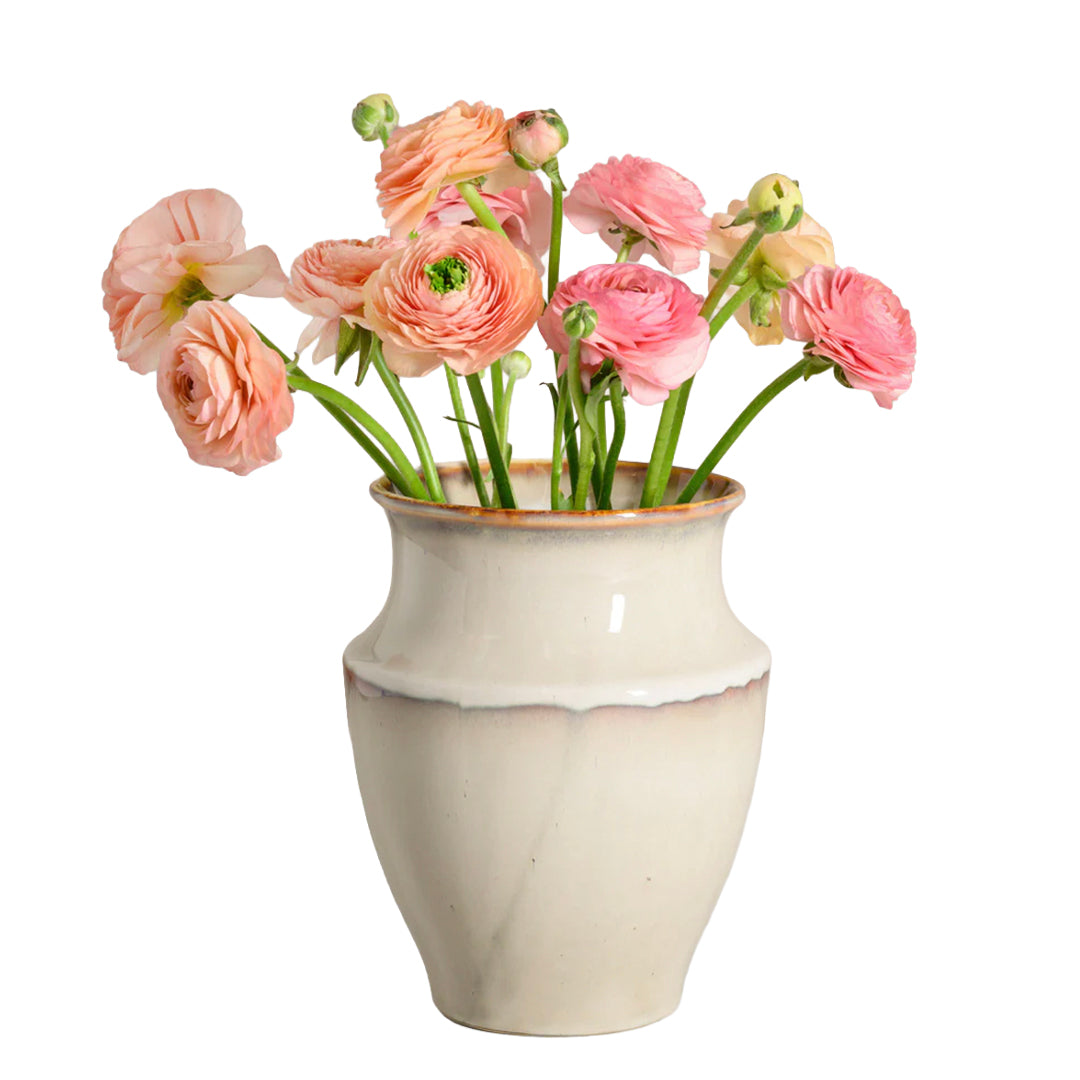 Cream Evora Ceramic Vase (8in)